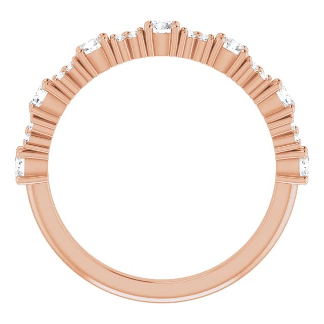 Criss-Cross Eternity Band - Half-way