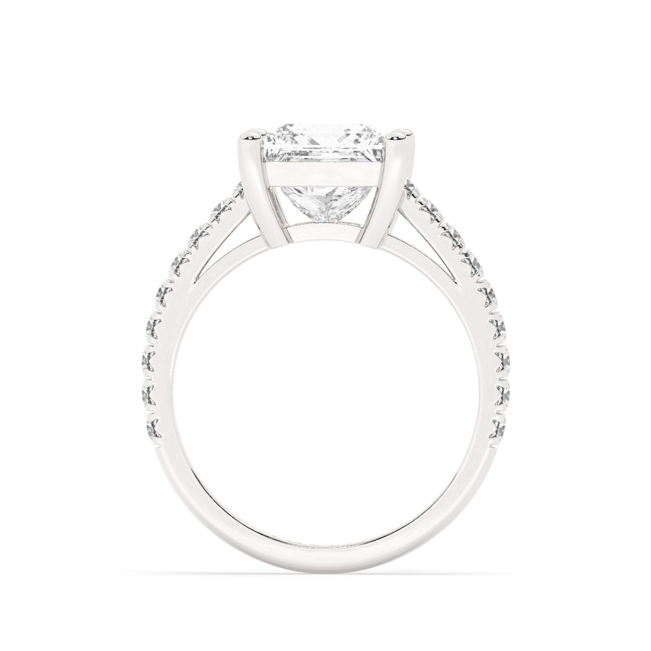 Lab Diamond Rings Toronto Geneva Ring White Gold Side View