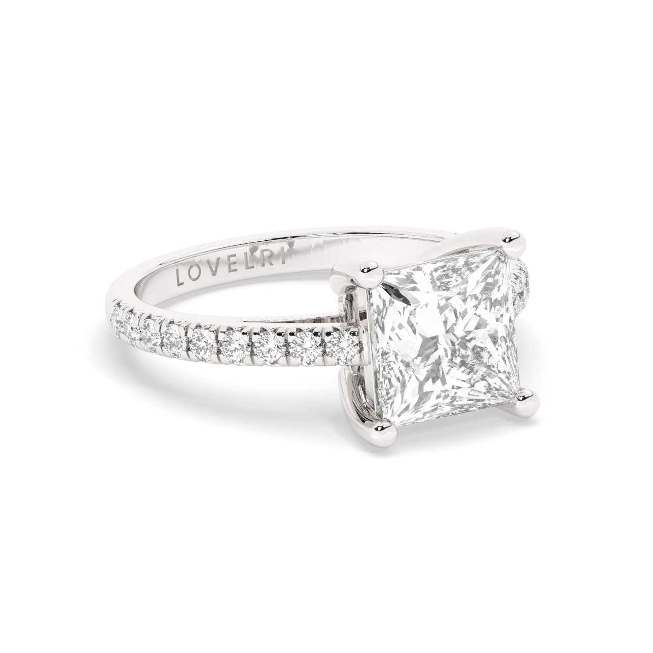 Lab Diamond Rings Toronto Geneva Ring White Gold Pave