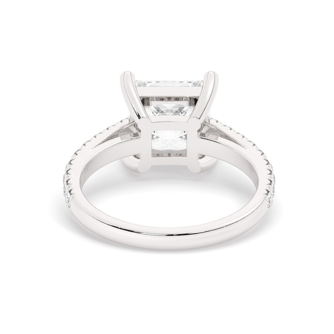 Lab Diamond Rings Toronto Geneva Ring White Gold Back View