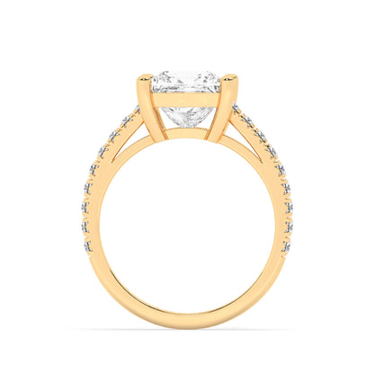 Lab Diamond Rings Toronto Geneva Ring Yellow Gold Pave