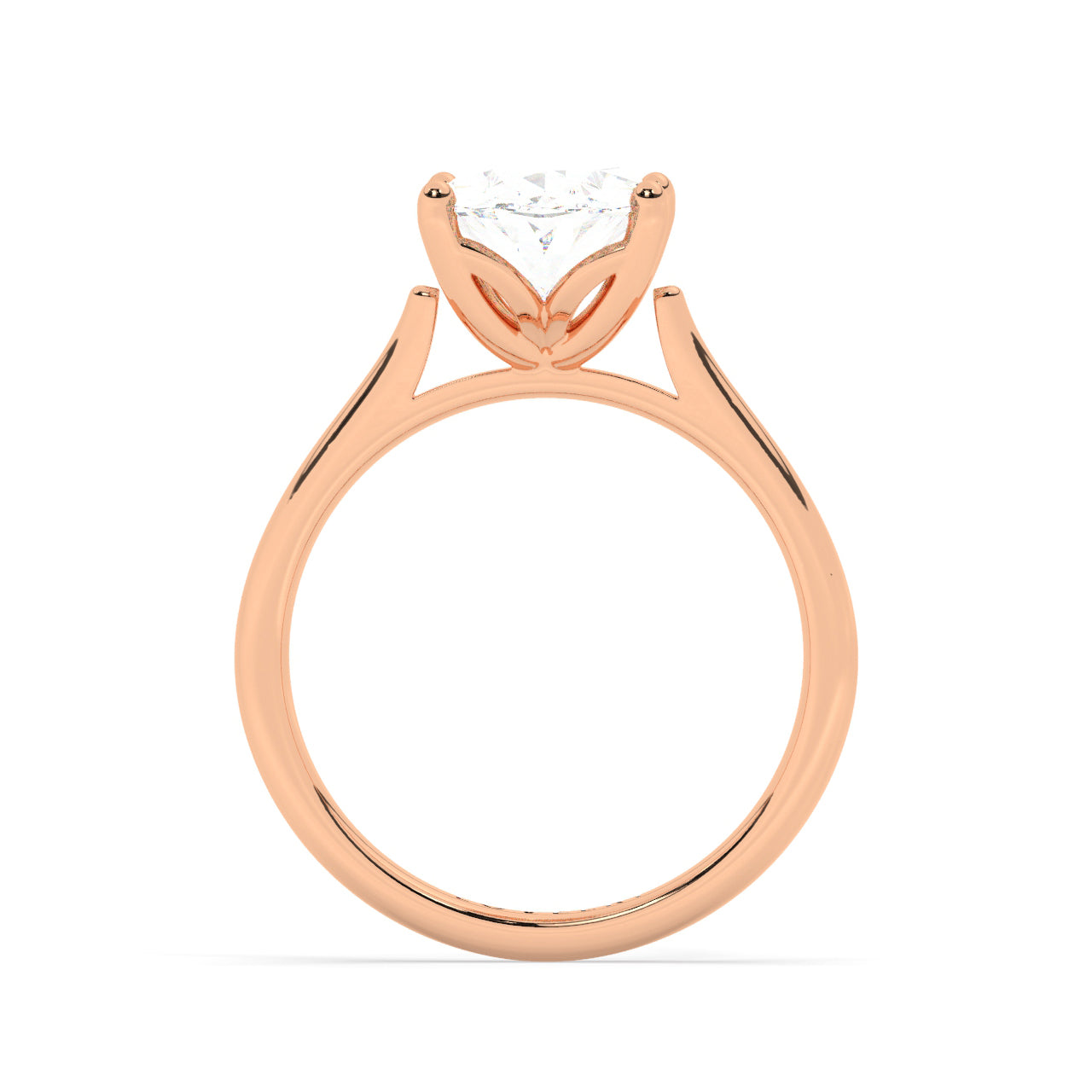 Lab Diamond Ring Toronto Oval Solitaire Rose Gold Cathedral
