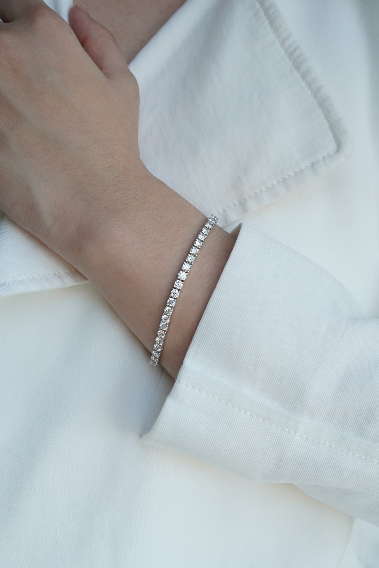 Diamond Tennis Bracelet - 8.15 Carats (Colorless, VS+ Clarity)