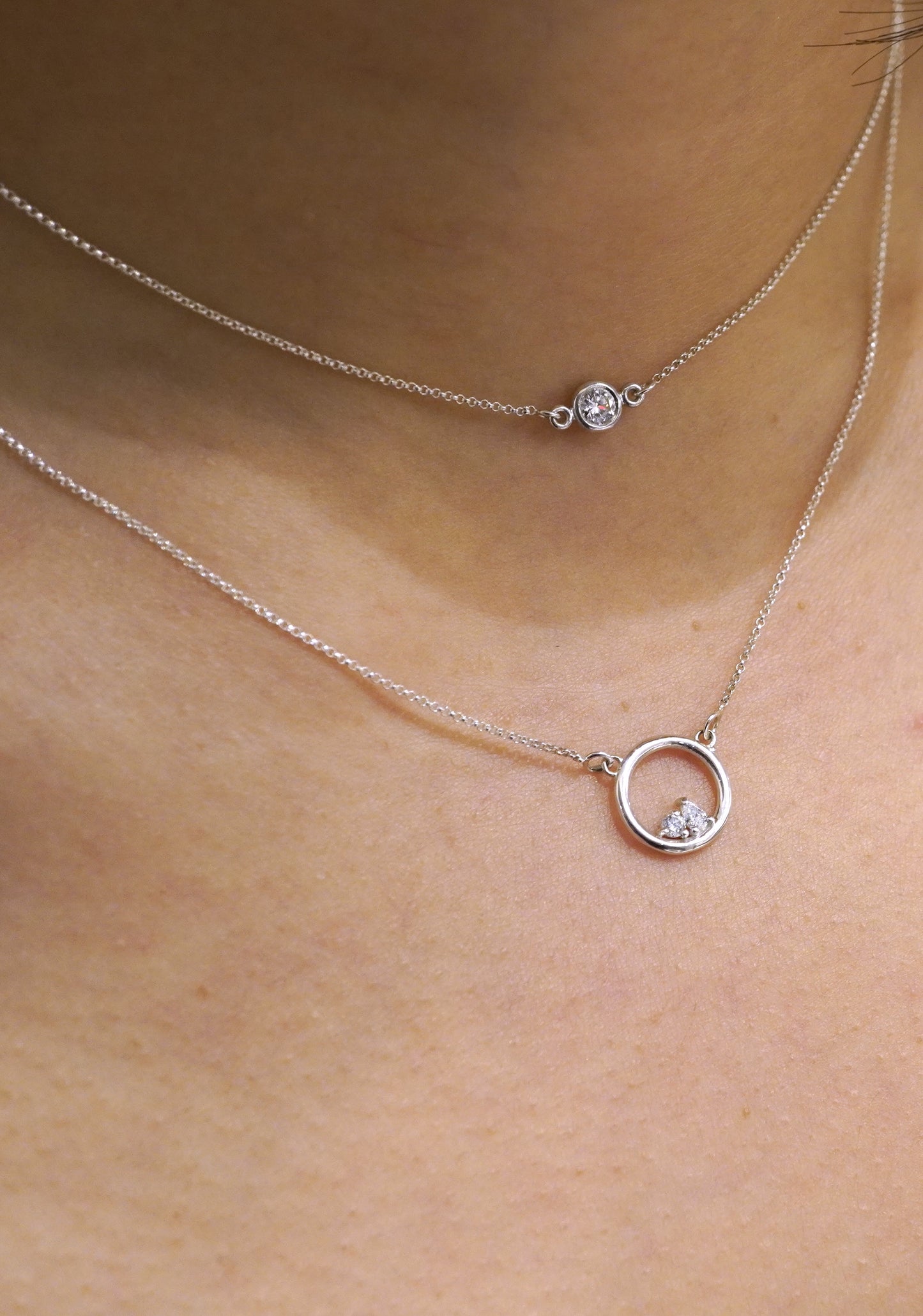 Diamond Solitaire Bezel Necklace