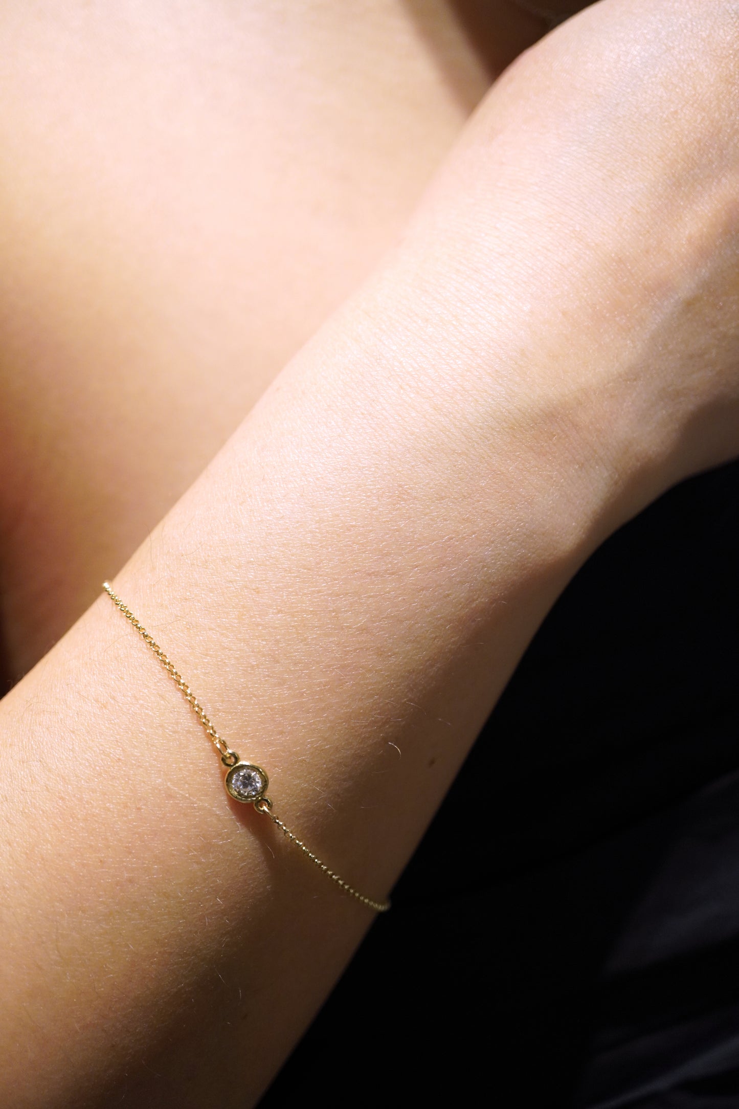 Diamond Solitaire Bezel Bracelet