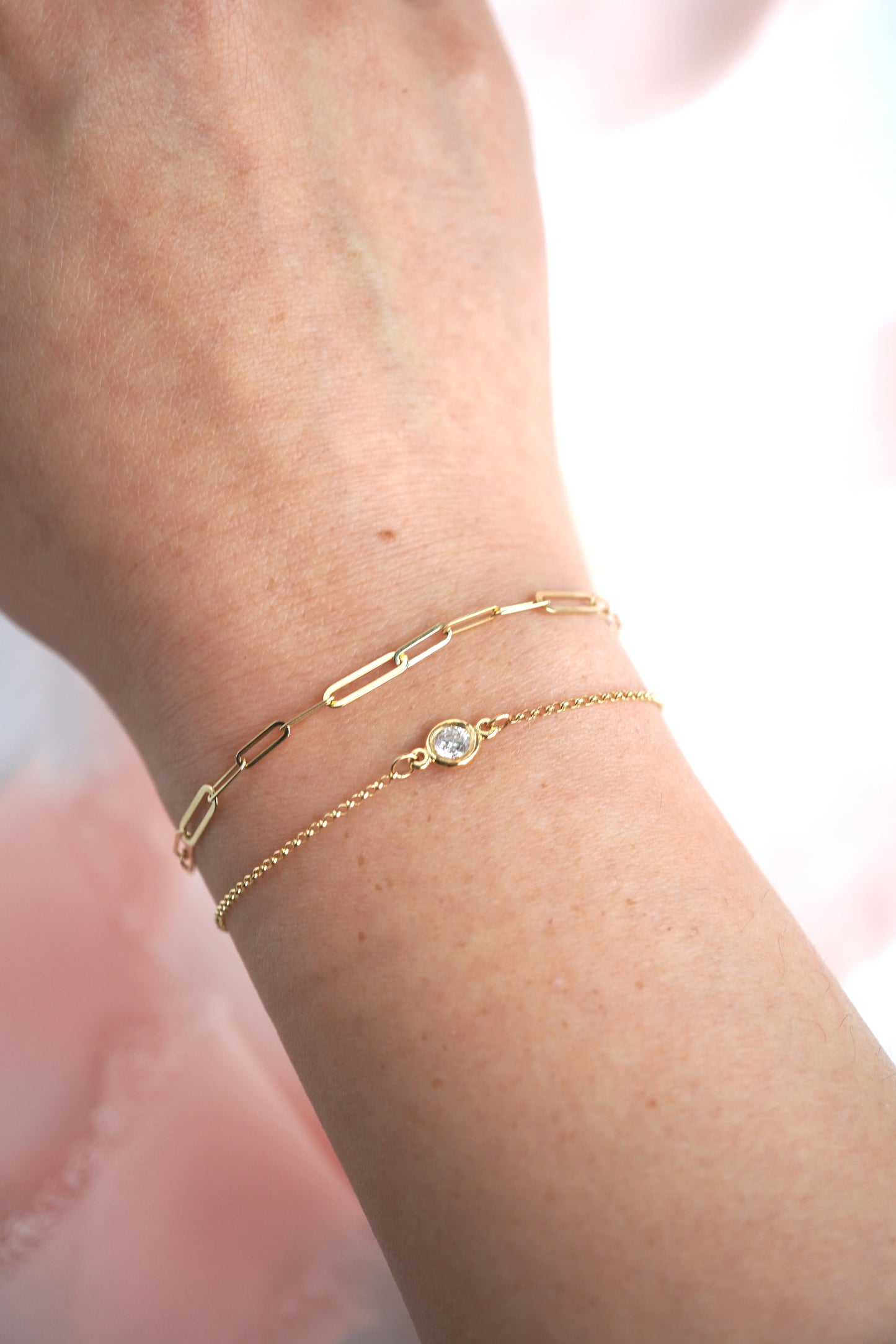 Diamond Solitaire Bezel Bracelet