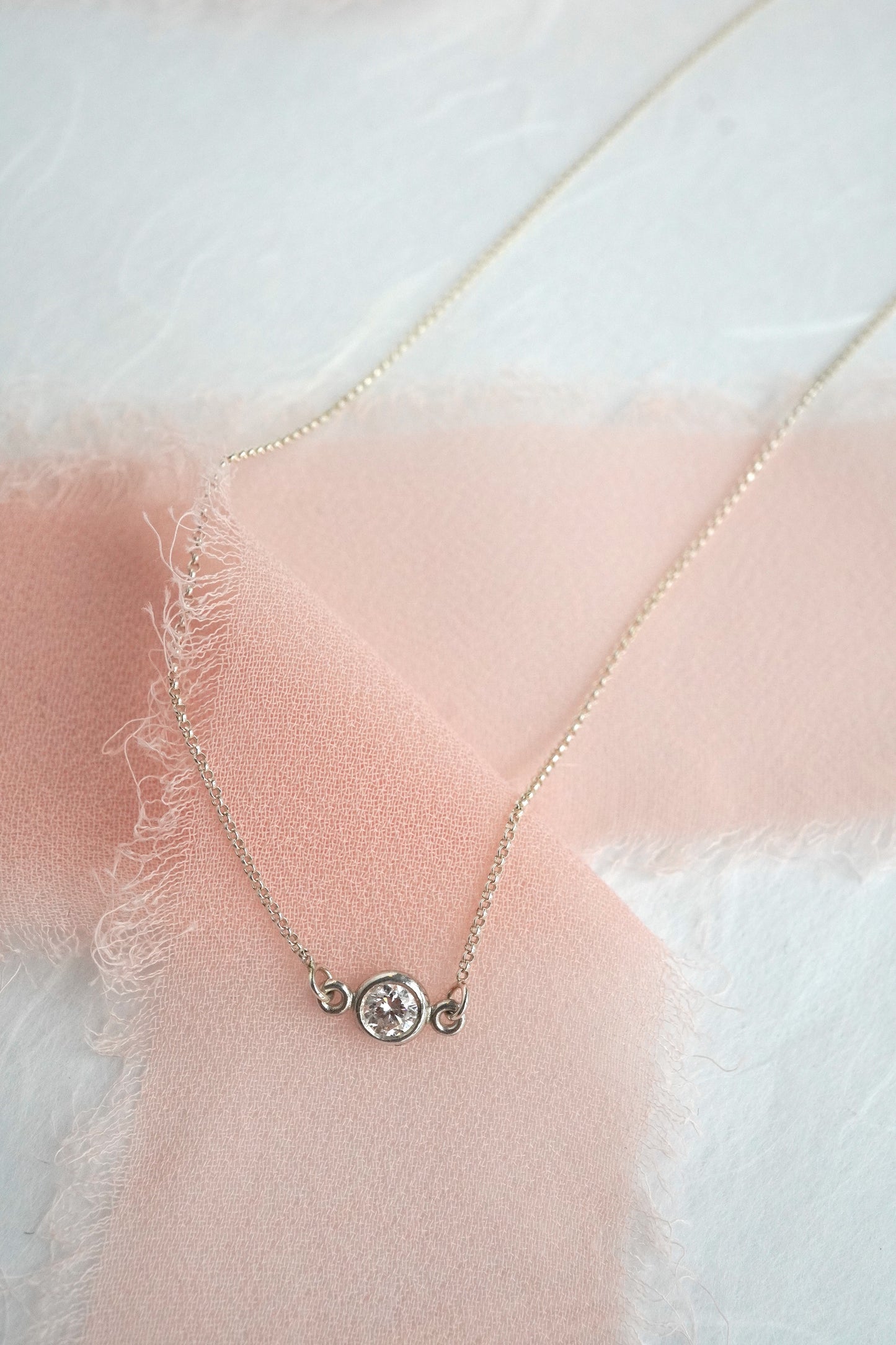 Diamond Solitaire Bezel Necklace