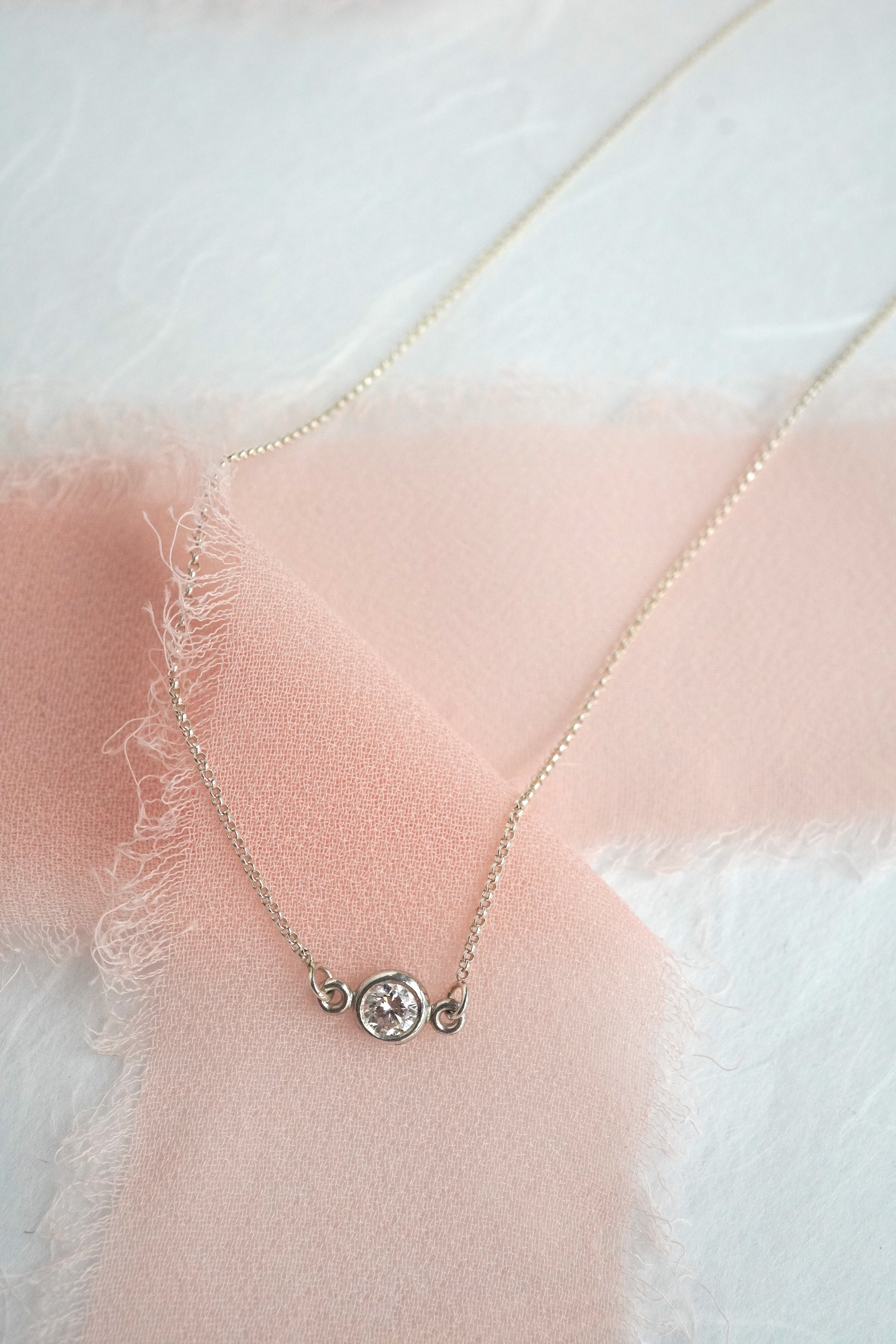 Diamond Solitaire Bezel Necklace