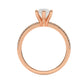 Marquise Cut Diamond Ring set on a Pavé Band in Rose Gold - Side View