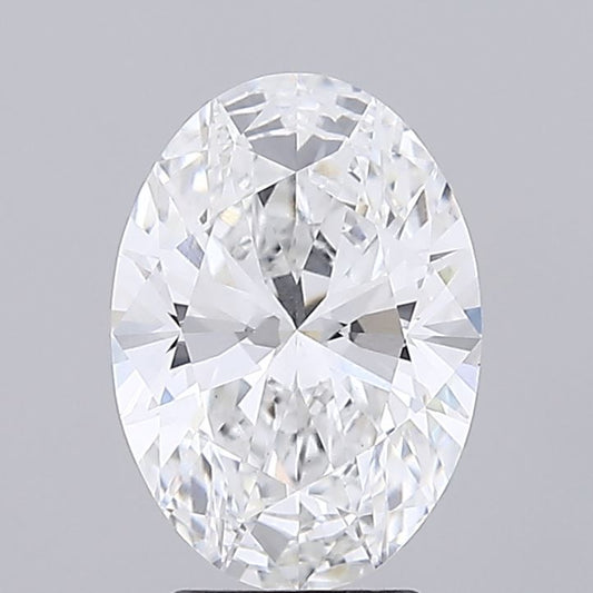 3.02 Carat OVAL E VVS2 EXCELLENT Lab Diamond