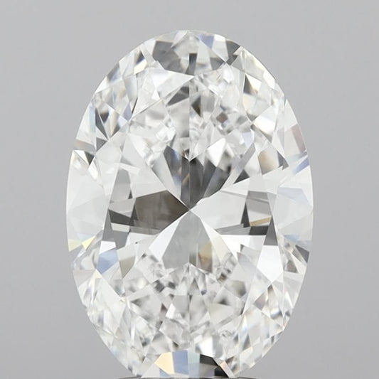 3 Carat OVAL D VVS2 EXCELLENT Lab Diamond