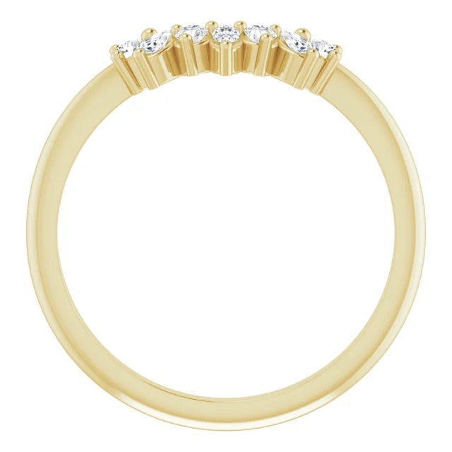 Curved Band with Marquise and Rounds
