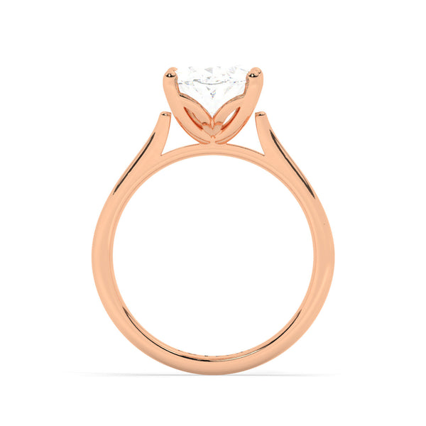 Lab Diamond Ring Toronto Oval Solitaire Rose Gold Cathedral
