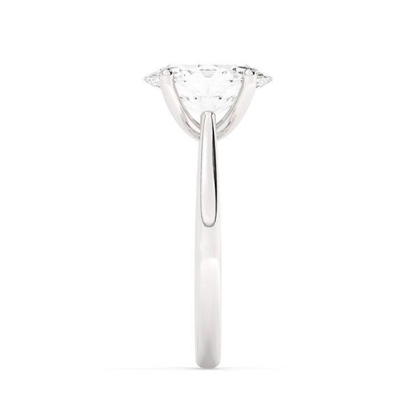 Lab Diamond Ring Toronto Oval Solitaire White Gold Side View