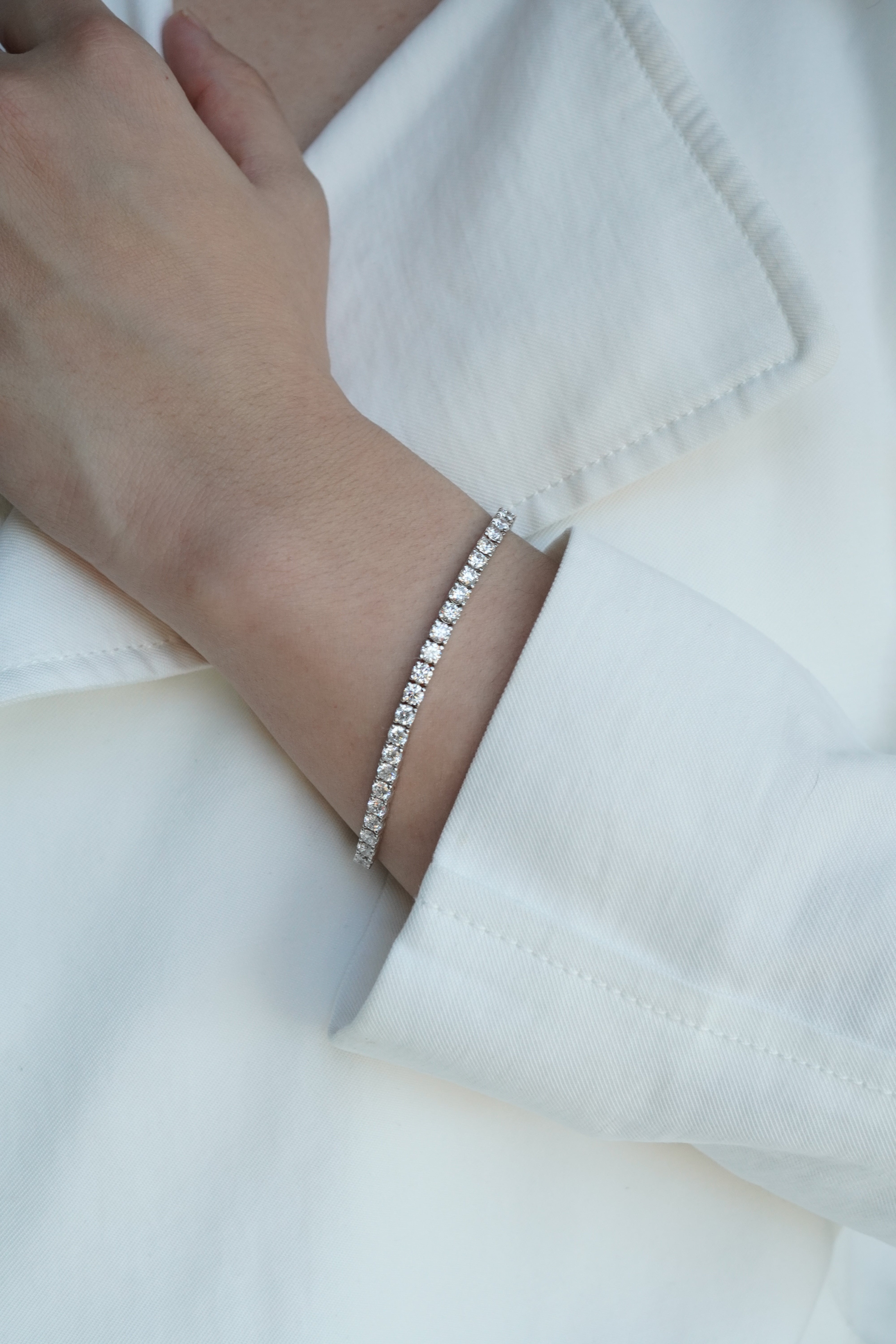 Diamond Tennis Bracelet - 8.15 Carats (Colorless, VS+ Clarity)