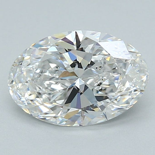1.58 Carat OVAL D VVS2 EXCELLENT Lab Diamond