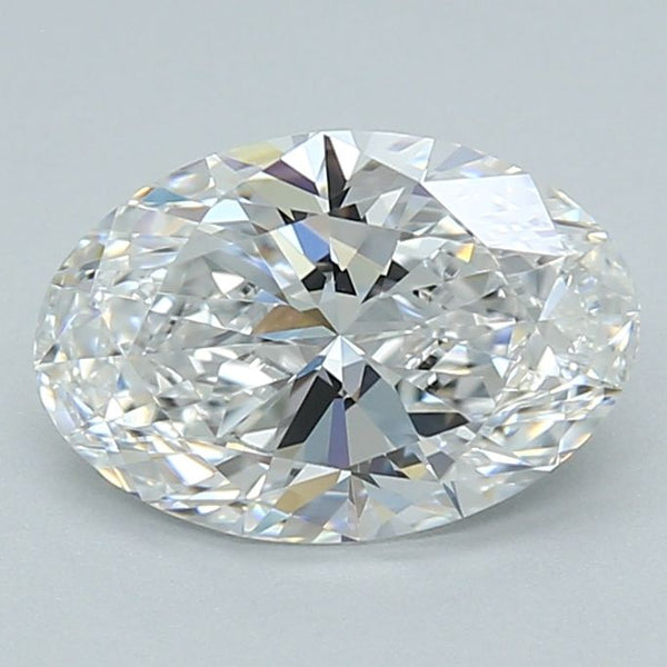 1.58 Carat OVAL D VVS2 EXCELLENT Lab Diamond