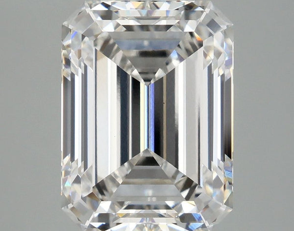 4.07 Carat EMERALD F VVS2 EXCELLENT Lab Diamond