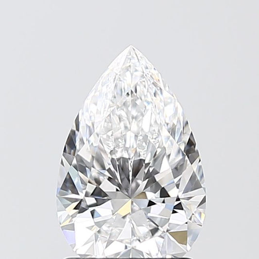 1.55 Carat PEAR D VVS2 EXCELLENT Lab Diamond