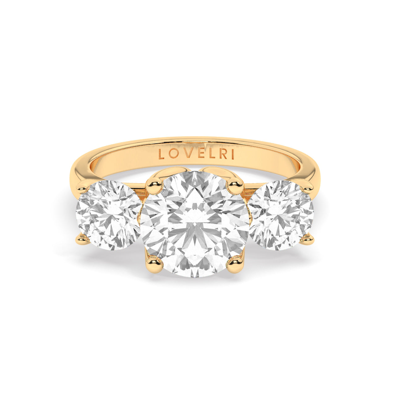 Yellow Gold Trinity Engagement Ring