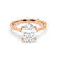 Rose Gold Oval Solitaire Engagement Ring