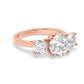 Rose Gold Trinity Engagement Ring - Rotated View