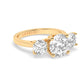 Yellow Gold Trinity Engagement Ring - Rotated View