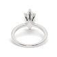Marquise Cut Diamond Ring set on a Pavé Band in White Gold - Back View