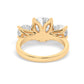 Yellow Gold Trinity Engagement Ring - Back View