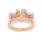 Rose Gold Trinity Engagement Ring - Back View