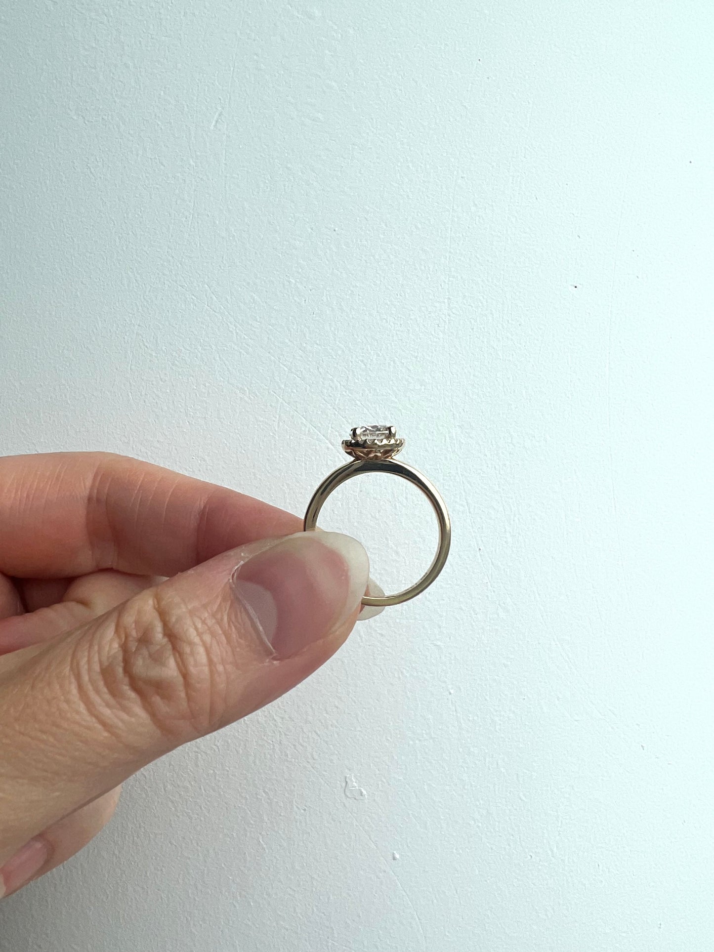 Ready to Ship: London Ring - Round Halo with Petal Gallery